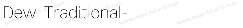 Dewi Traditional字体转换